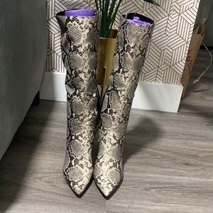 Snake skin boots